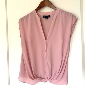 INC International Concepts Soft Pink Blouse Size XS